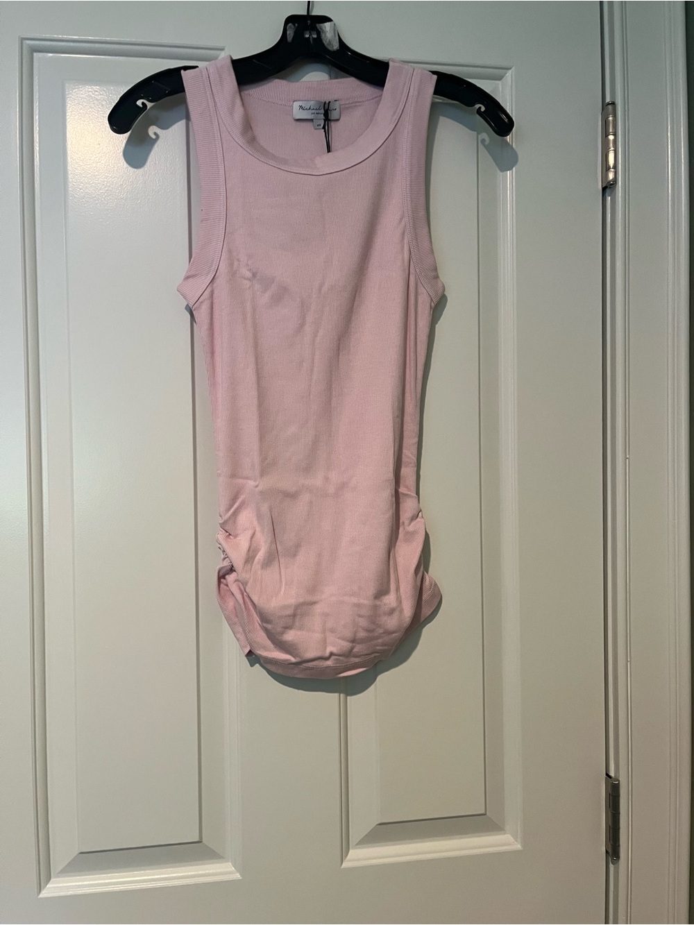 NWT Michael Stars Halley Ribbed Tank with Ruching - Picture 3 of 13